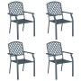 Sillas de jardín apilables 4 uds acero gris antracita de , Sillas de jardín - Ref: Foro24-362776, Precio: 232,99 €