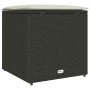 Caja de almacenamiento exterior Negro y crema Ratán, Poliester by , Outdoor storage boxes - Ref: Foro24-365408, Price: 81,66 ...