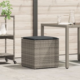 Caja de Almacenamiento Exterior Gris y Gris Oscuro Ratán Grande de , Cajas de almacenaje para exteriores - Ref: Foro24-365410...