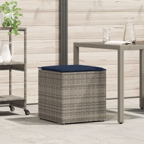 Caja de Almacenamiento Gris y Azul Marino Rattan