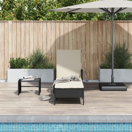 Tumbona Negra y crema Ratán PE 157 x 55 x 92 cm | Foro24.es | Tu tienda online para hogar, jardín y más Foro24.es