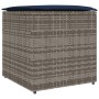 Caja de Almacenamiento Gris y Azul Marino Rattan y Cojín de Tela | Foro24.es | Tu tienda online para hogar, jardín y más Foro24.es