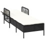 Tumbona Negra y crema Ratán PE 157 x 55 x 92 cm | Foro24.es | Tu tienda online para hogar, jardín y más Foro24.es