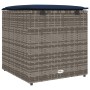 Caja de Almacenamiento Gris y Azul Marino Rattan y Cojín de Tela | Foro24.es | Tu tienda online para hogar, jardín y más Foro24.es