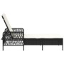 Tumbona Negra y crema Ratán PE 157 x 55 x 92 cm | Foro24.es | Tu tienda online para hogar, jardín y más Foro24.es