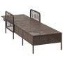 Tumbona Marrón y crema Ratán PE 157 x 55 x 92 cm Plegable | Foro24.es | Tu tienda online para hogar, jardín y más Foro24.es