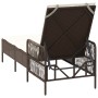 Tumbona Marrón y crema Ratán PE 157 x 55 x 92 cm Plegable | Foro24.es | Tu tienda online para hogar, jardín y más Foro24.es