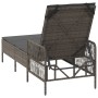 Tumbona Gris y gris oscuro Ratán PE 157 x 55 x 92 cm Tumbona de , Tumbonas - Ref: Foro24-365427, Precio: 124,17 €