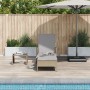 Tumbona Beige y gris claro Ratán PE 157 x 55 x 92 cm Plegable | Foro24.es | Tu tienda online para hogar, jardín y más Foro24.es