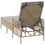 Tumbona Beige y gris claro Ratán PE 157 x 55 x 92 cm Plegable | Foro24.es | Tu tienda online para hogar, jardín y más Foro24.es