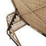 Tumbona Beige y gris claro Ratán PE 157 x 55 x 92 cm Plegable | Foro24.es | Tu tienda online para hogar, jardín y más Foro24.es