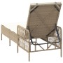 Tumbona Beige y blanco crema Ratán PE 157 x 55 x 92 cm Plegable by , Loungers - Ref: Foro24-365429, Price: 157,94 €, Discount: %