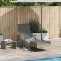 Tumbona Gris claro Ratán PE 157 x 55 x 92 cm Plegable Tumbona de , Tumbonas - Ref: Foro24-365430, Precio: 132,87 €