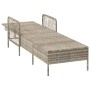 Tumbona Gris claro Ratán PE 157 x 55 x 92 cm Plegable Tumbona de , Tumbonas - Ref: Foro24-365430, Precio: 132,87 €