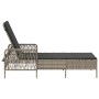 Tumbona Gris claro Ratán PE 157 x 55 x 92 cm Plegable Tumbona de , Tumbonas - Ref: Foro24-365430, Precio: 132,87 €