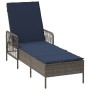 Tumbona de Sol Gris PE Rattan 157 x 55 x 92 cm Plegable | Foro24.es | Tu tienda online para hogar, jardín y más Foro24.es