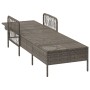 Tumbona de Sol Gris PE Rattan 157 x 55 x 92 cm Plegable | Foro24.es | Tu tienda online para hogar, jardín y más Foro24.es