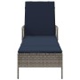 Tumbona de Sol Gris PE Rattan 157 x 55 x 92 cm Plegable | Foro24.es | Tu tienda online para hogar, jardín y más Foro24.es