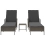 Conjunto de Tumbonas 3 Piezas Gris y gris oscuro Poliratán von , Liegen - Ref: Foro24-365434, Preis: 291,72 €, Rabatt: %