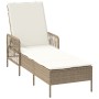 Conjunto de Tumbonas Set de 3 Beige y Crema Ratán de PE, metal by , Loungers - Ref: Foro24-365436, Price: 313,78 €, Discount: %