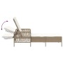 Conjunto de Tumbonas Set de 3 Beige y Crema Ratán de PE, metal by , Loungers - Ref: Foro24-365436, Price: 313,78 €, Discount: %