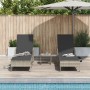 Tumbona Set de 3 Gris claro y gris oscuro Ratán PE, metal | Foro24.es | Tu tienda online para hogar, jardín y más Foro24.es