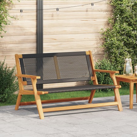 Banco de Jardín Negro 122x76x73,5 cm Madera Sólida de Acacia von , Gartenstühle - Ref: Foro24-367819, Preis: 119,68 €, Rabatt: %