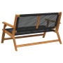 Banco de Jardín Negro 122x76x73,5 cm Madera Sólida de Acacia von , Gartenstühle - Ref: Foro24-367819, Preis: 119,68 €, Rabatt: %