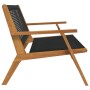Banco de Jardín Negro 122x76x73,5 cm Madera Sólida de Acacia von , Gartenstühle - Ref: Foro24-367819, Preis: 119,68 €, Rabatt: %