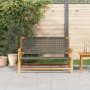 Banco de Jardín Gris 122x76x73.5 cm Madera Acacia von , Gartenstühle - Ref: Foro24-367820, Preis: 124,70 €, Rabatt: %