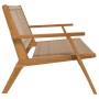 Banco de Jardín Beige 122x76x73.5 cm Madera Sólida de Acacia de , Sillas de jardín - Ref: Foro24-367821, Precio: 123,98 €