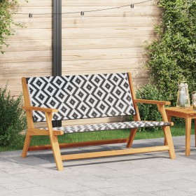 Banco de Jardín Negro y Blanco 122x76x73.5 cm de Madera Maciza de Acacia von , Gartenstühle - Ref: Foro24-367822, Preis: 139,...