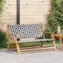 Banco de Jardín Negro y Blanco 122x76x73.5 cm de Madera Maciza de Acacia von , Gartenstühle - Ref: Foro24-367822, Preis: 139,...