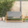 Banco de Jardín Negro y Blanco 122x76x73.5 cm de Madera Maciza de Acacia von , Gartenstühle - Ref: Foro24-367822, Preis: 139,...