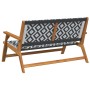 Banco de Jardín Negro y Blanco 122x76x73.5 cm de Madera Maciza de Acacia von , Gartenstühle - Ref: Foro24-367822, Preis: 139,...