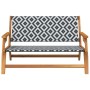 Banco de Jardín Negro y Blanco 122x76x73.5 cm de Madera Maciza