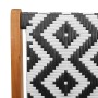 Banco de Jardín Negro y Blanco 122x76x73.5 cm de Madera Maciza