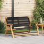 Banco de Jardín Negro 76x122x73 cm de Madera Maciza de Acacia von , Gartenstühle - Ref: Foro24-367823, Preis: 143,46 €, Rabat...