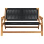 Banco de Jardín Negro 76x122x73 cm de Madera Maciza de Acacia von , Gartenstühle - Ref: Foro24-367823, Preis: 143,46 €, Rabat...