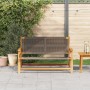 Banco de jardín Gris 76x122x73 cm Madera sólida de Acacia | Foro24.es | Tu tienda online para hogar, jardín y más Foro24.es