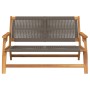 Banco de jardín Gris 76x122x73 cm Madera sólida de Acacia | Foro24.es | Tu tienda online para hogar, jardín y más Foro24.es