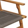 Banco de jardín Gris 76x122x73 cm Madera sólida de Acacia