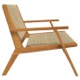 Banco de Jardín Beige 76x122x73 cm Madera Sólida de Acacia
