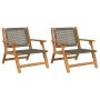 Sillas de Jardín 2 pcs Gris 76x67x73.5 cm Madera Maciza de Acacia von , Gartenstühle - Ref: Foro24-367828, Preis: 164,51 €, R...