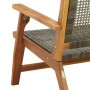 Sillas de Jardín 2 pcs Gris 76x67x73.5 cm Madera Maciza de