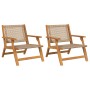 Sillas de Jardín 2 pcs Beige 76x67x73.5 cm Madera de Acacia von , Gartenstühle - Ref: Foro24-367829, Preis: 164,60 €, Rabatt: %