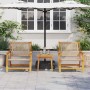 Sillas de Jardín 2 pcs Beige 76x67x73.5 cm Madera de Acacia von , Gartenstühle - Ref: Foro24-367829, Preis: 164,60 €, Rabatt: %