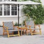 Sillas de Jardín 2 pcs Negro y Blanco 76x67x73 cm Madera Maciza de Acacia von , Gartenstühle - Ref: Foro24-367830, Preis: 180...