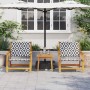 Sillas de Jardín 2 pcs Negro y Blanco 76x67x73 cm Madera Maciza de Acacia von , Gartenstühle - Ref: Foro24-367830, Preis: 180...