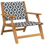Sillas de Jardín 2 pcs Negro y Blanco 76x67x73 cm Madera Maciza de Acacia de , Sillas de jardín - Ref: Foro24-367830, Precio:...